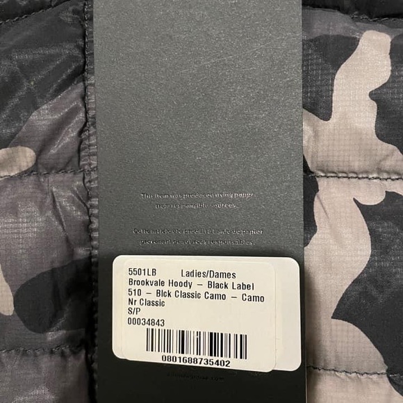 NWT Canada Goode Brookvale Down Hoody, Black Camo, size S - Picture 4 of 10